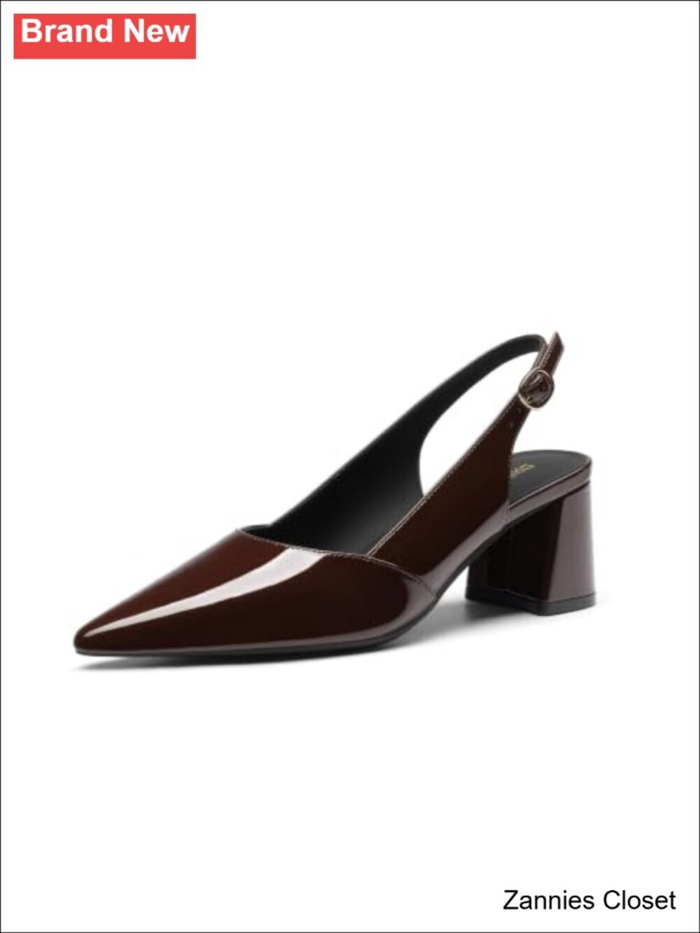 ✨DREAM PAIRS Womens Slingback Chunky Heels Pointed Toe Business Casual Work